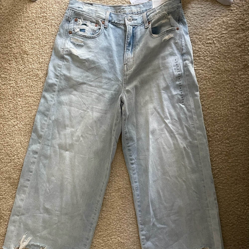 American Eagle wide leg crop jeans